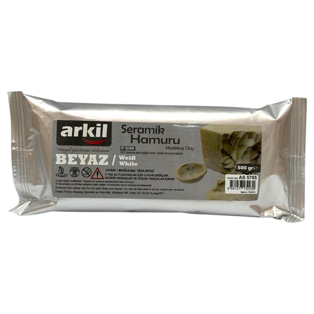 KİL SERAMİK HAMURU 500 GR BEYAZ RENK